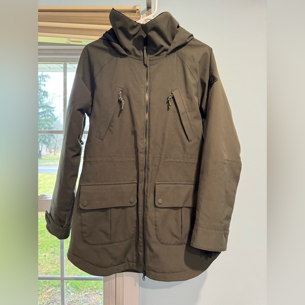 Burton Floral Lined Olive Jacket size Small